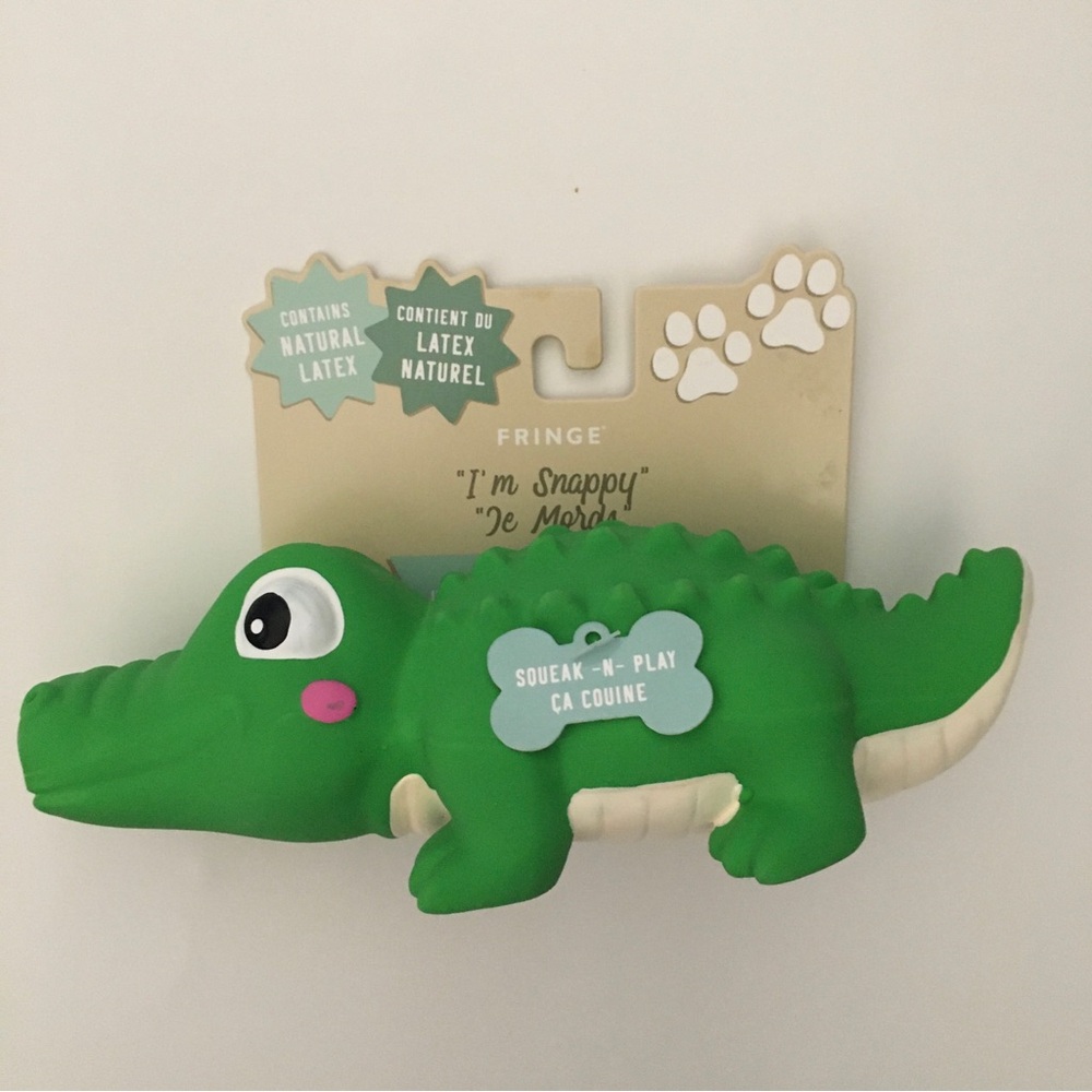 NEW Dog Toy Latex Squeaker “I’m Snappy” Fetch Squeak and Play | Fringe
